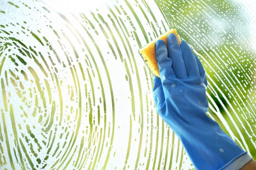 Professional oven cleaner in Harrow cleaning a kitchen oven interior
